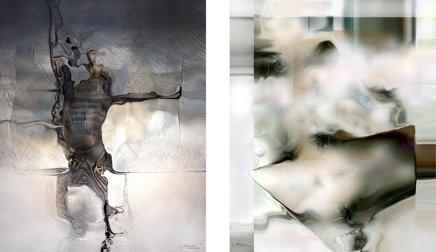 Peintures numériques de Jean Janoir (2008-2009).
