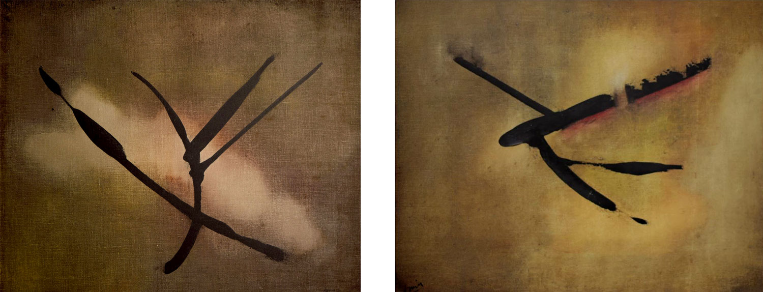 Peintures de la période des "signes" de Jean Janoir (1959).