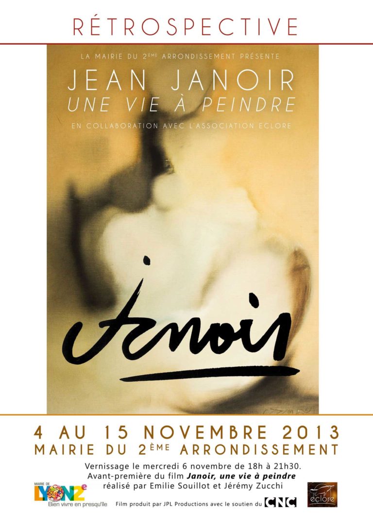 Affiche pour l'exposition rétrospective du peintre Jean Janoir, par Jérémy Zucchi (2013)