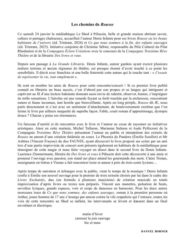 Article Danyel Borner - Denis Infante